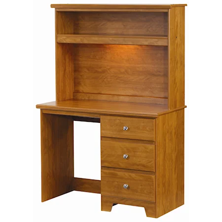 3 Drawer Desk with Hutch Combination